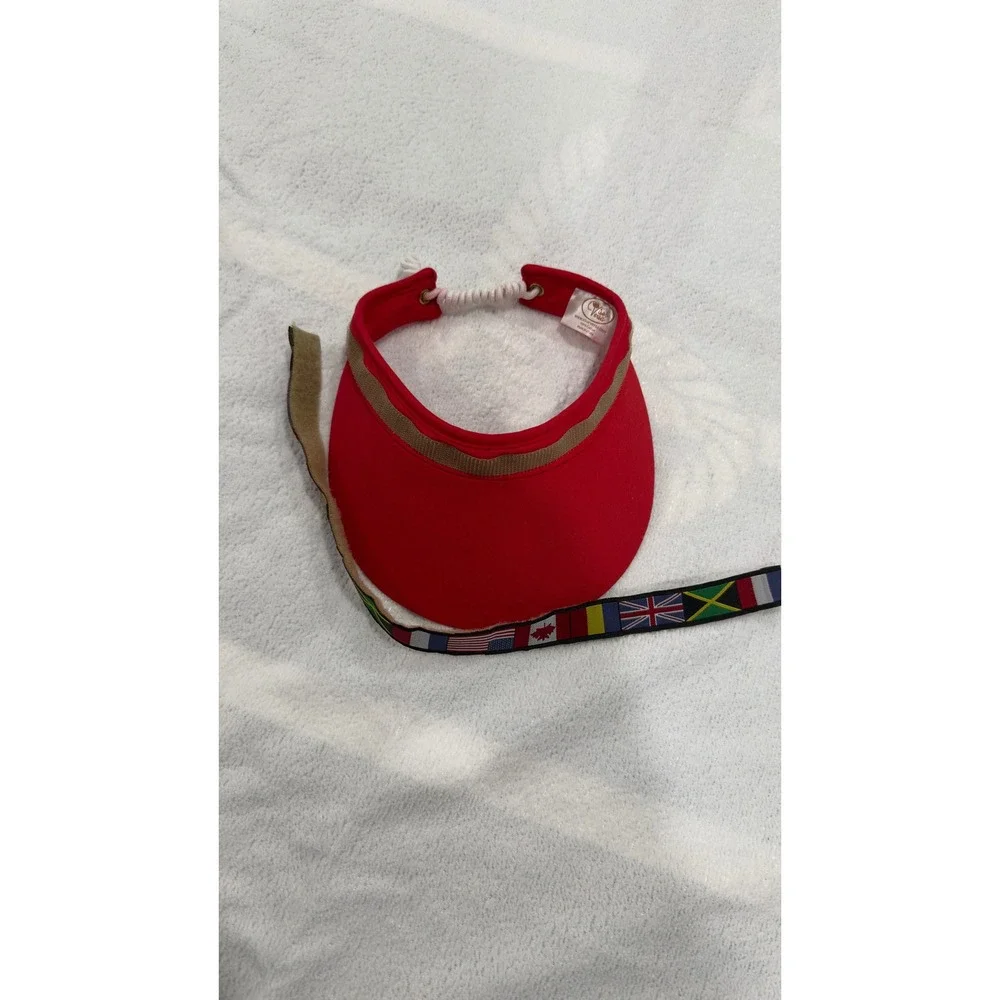 Visor Versa Red Cotton‎ Sun Visor International Flags Interchangeable Band